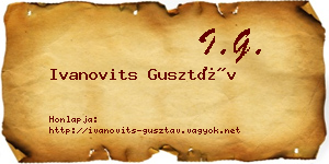 Ivanovits Gusztáv névjegykártya
